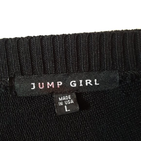 Jump Girl Black Sweater Dress Size L - Picture 5 of 6